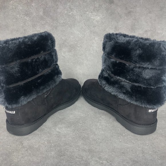 Makalu Tani Faux Fur Lined Pom Pom Boot bootie, Black, Women's 10 - Picture 5 of 8